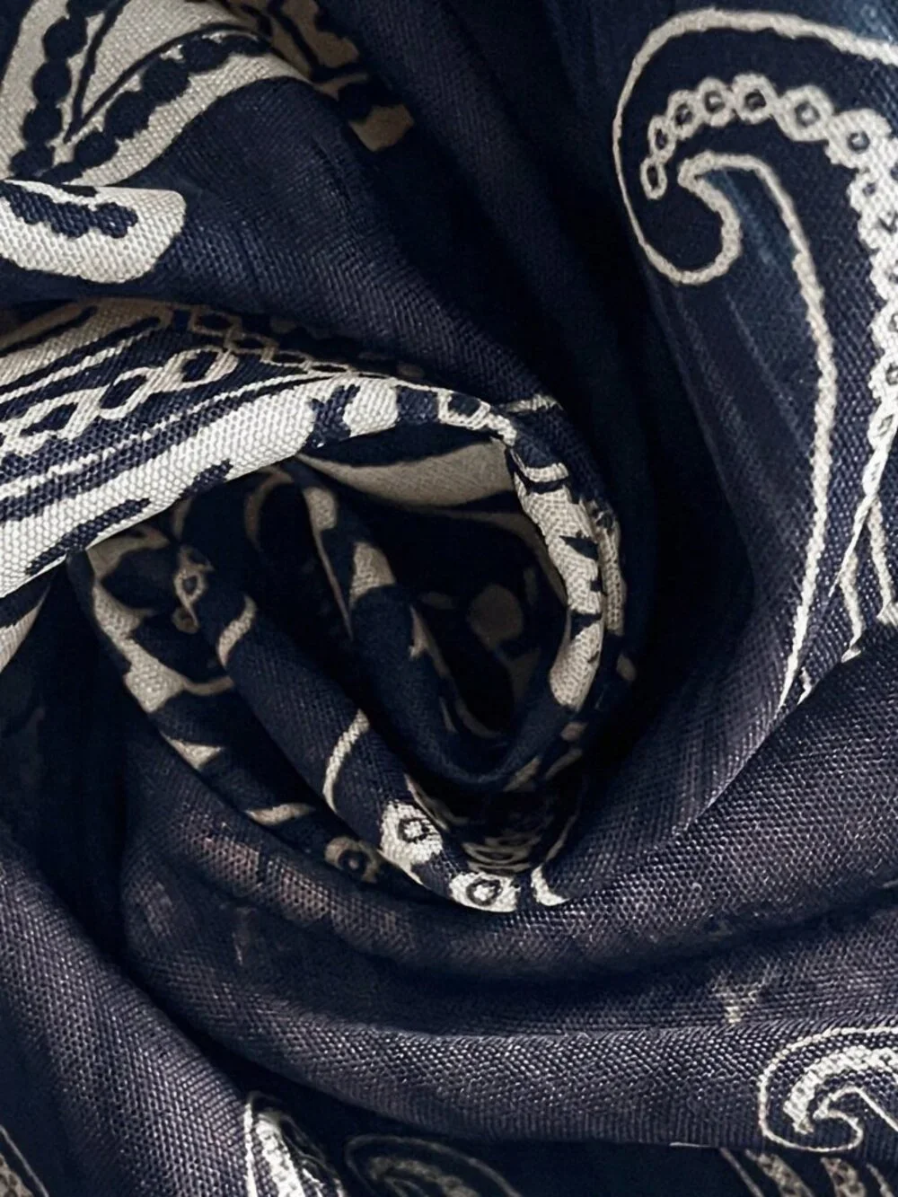 Navy Blue Boho Women's Long Printed Maxi Trousers - Picture 7 of 7